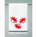 Tarifa 16 x 25 in. Crabs Waffle Weave Kitchen Towel, 4PK TA3124427